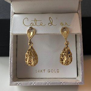 14 karat gold earrings